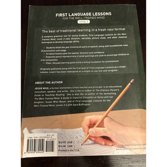 First Language Lessons Well Trained Mind Level 2 Instructor's Guide Jessie Wise - Picture 2 of 2